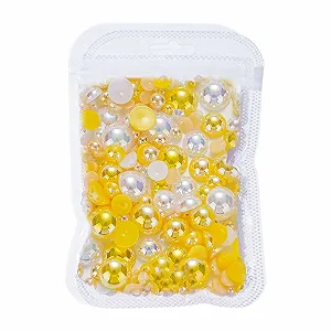 Напівкруглі перлини для нігтів з плоскою задньою стороною - Фото 1