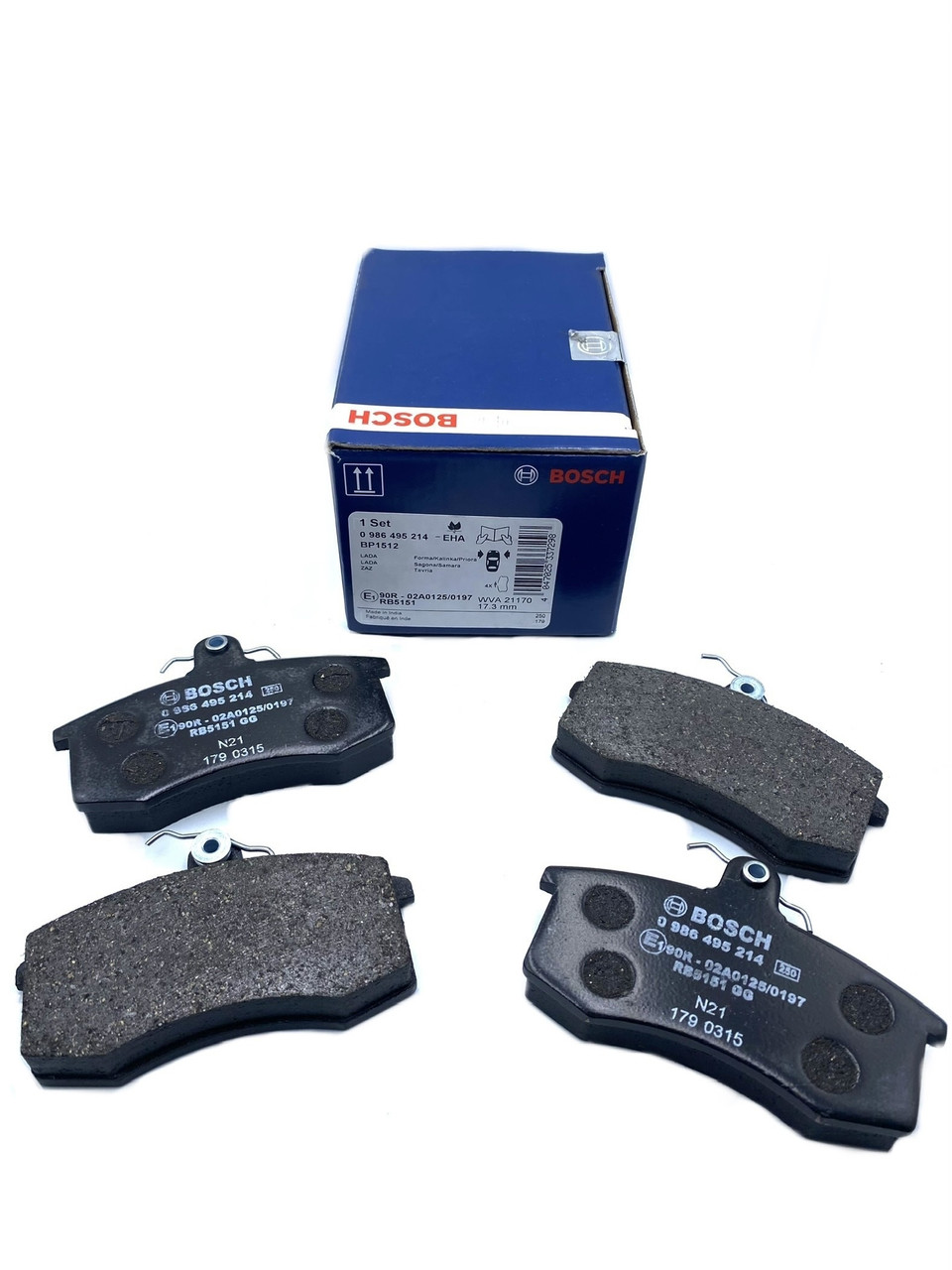 Колодка тормозна передня BOSCH ВАЗ 2108 2109 21099 2113 2114 2115 1118 2170 ЗАЗ 1102 0986495214, фото №3