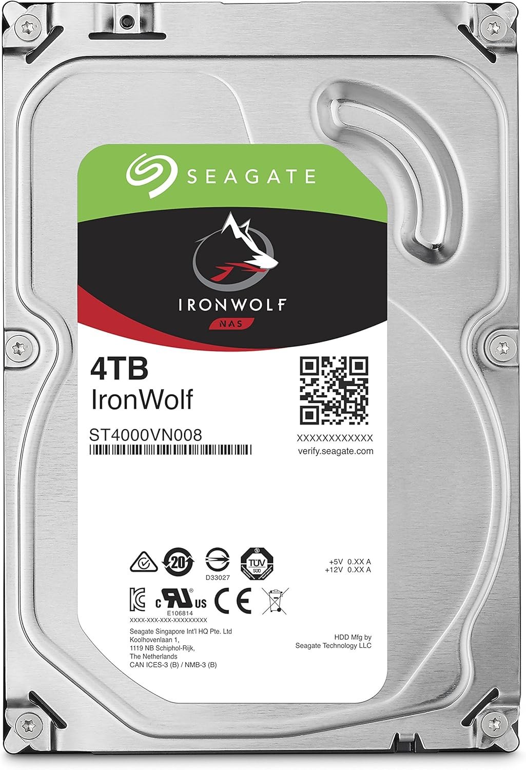 Жесткий диск Seagate IronWolf 4ТБ 5900об/м 180 МБ/с 3.5" SATA III (ST4000VNZ08/ST4000VN008), фото №2