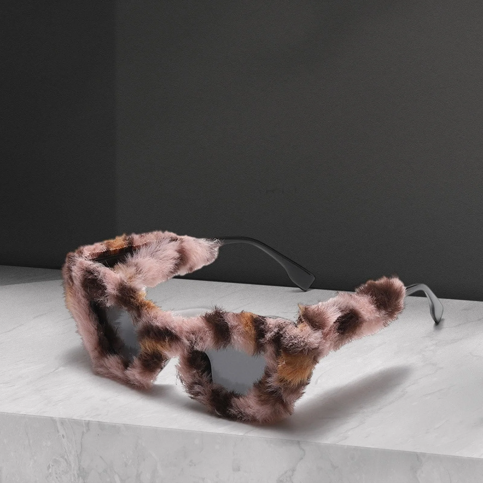 Женские меховые очки Зимние солнцезащитные очки, фото №3