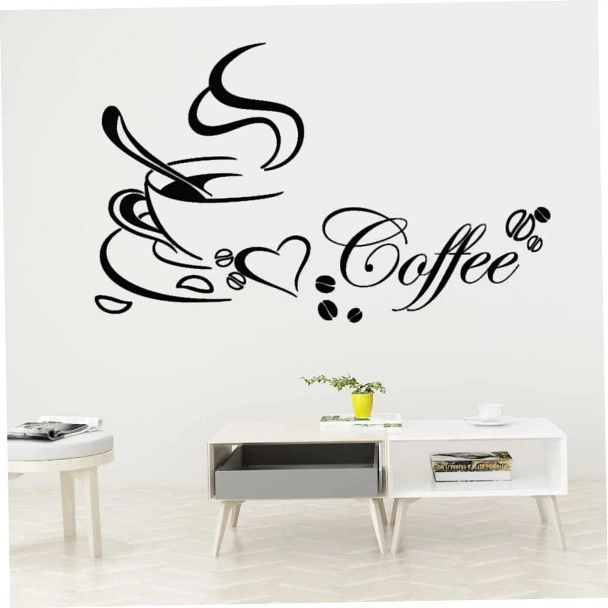 Наклейка на стіну POPETPOP Coffee вінілова PVC DIY знімна, фото №3 Наклейка на стіну POPETPOP Coffee вінілова PVC DIY знімна, фото №3