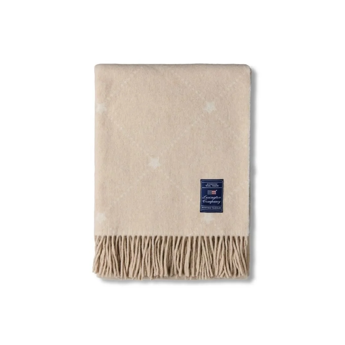 Покривало Вовна LEXINGTON Signature Star Перероблена вовна бежевий, білий, фото №1