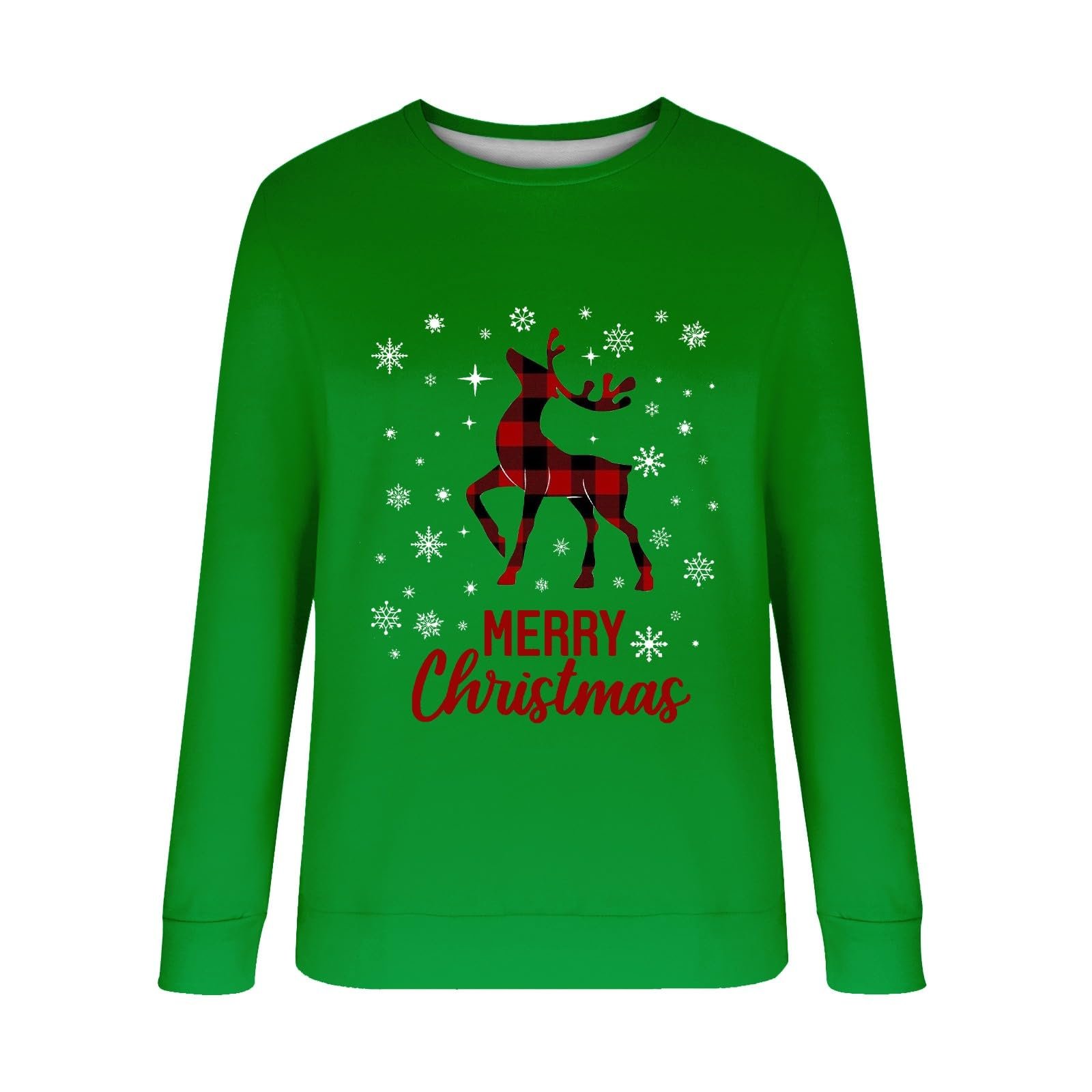 Рождественский свитер Женский Длинный рукав Круглый вырез Смешной Рождество Разноцветный с принтом Снеговик Свитшот Большой размер Дешевый свитер, фото №4 Рождественский свитер Женский Длинный рукав Круглый вырез Смешной Рождество Разноцветный с принтом Снеговик Свитшот Большой размер Дешевый свитер, фото №4