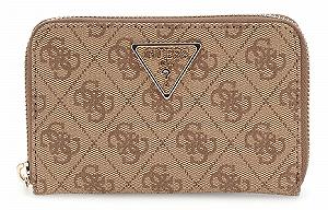 Гаманець GUESS Laurel II SLG Medium Zip Around Latte Logo - Фото 1