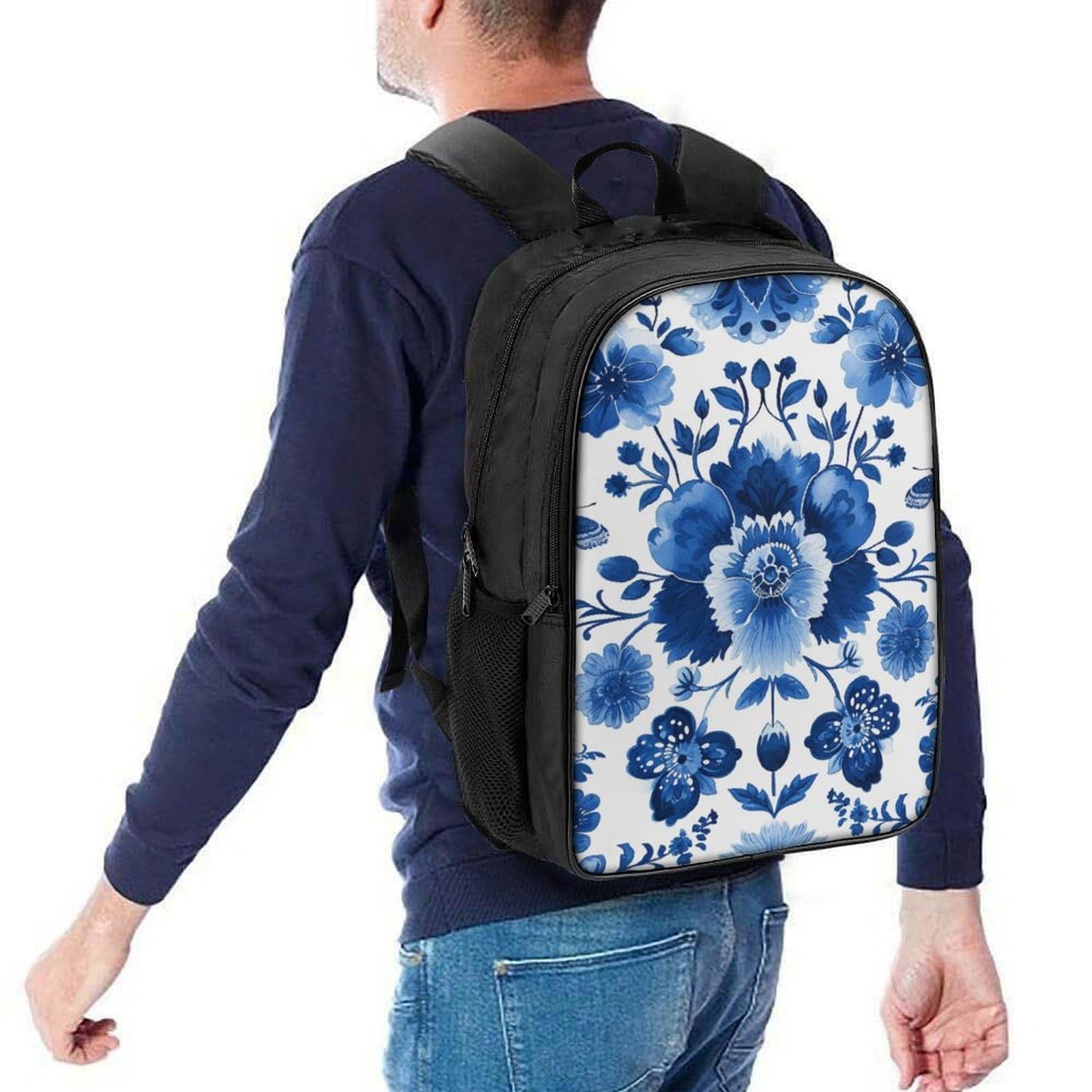 Ранець DPEOANEBN Flower для хлопчиків і дівчаток, підлітків, шкільна сумка, водонепроникний рюкзак, жіночий чоловічий шкільний ранець, сумка для ноутбука 40x28x16 см, фото №5