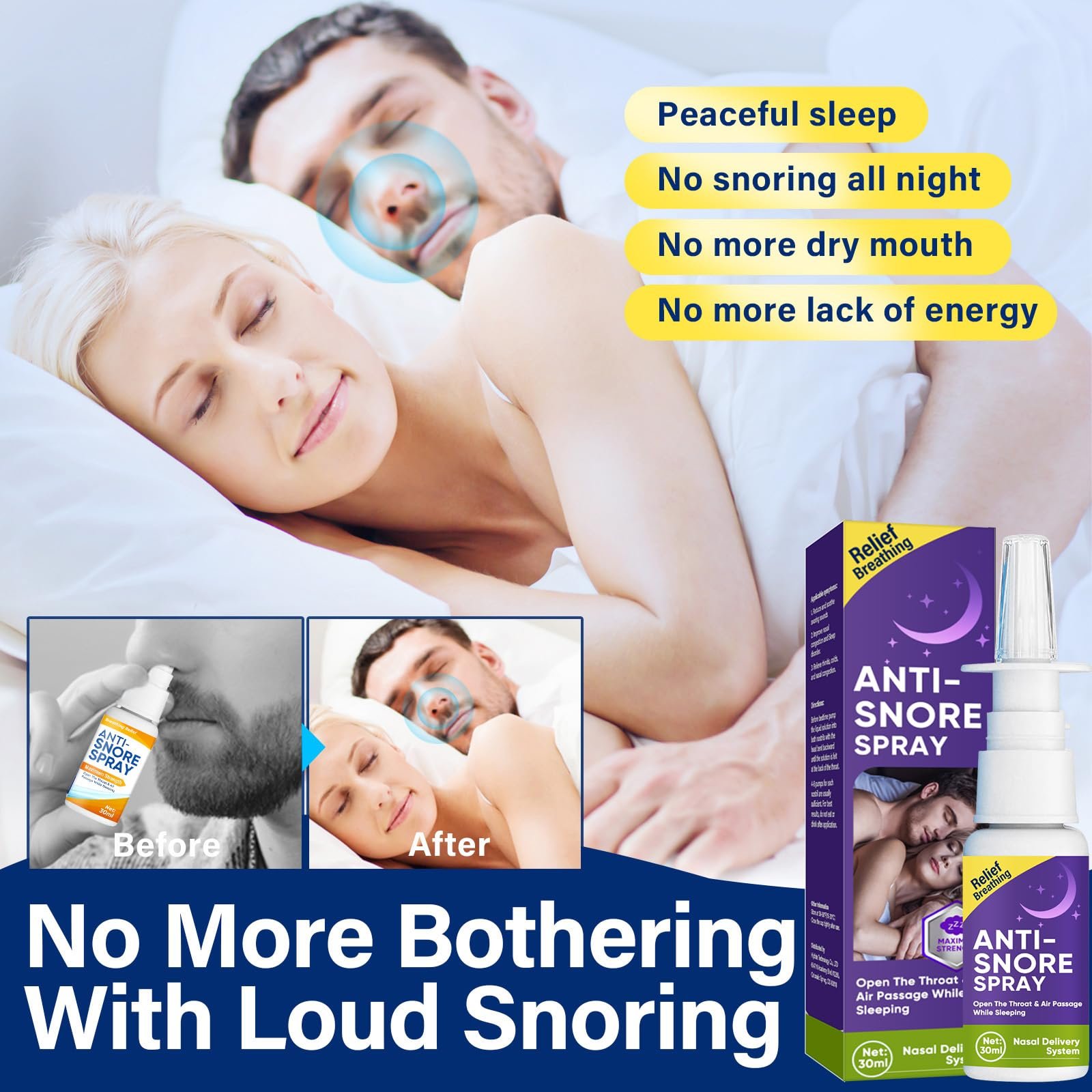 Спрей від хропіння Anti Snore, пристрій від хропіння, фото №4