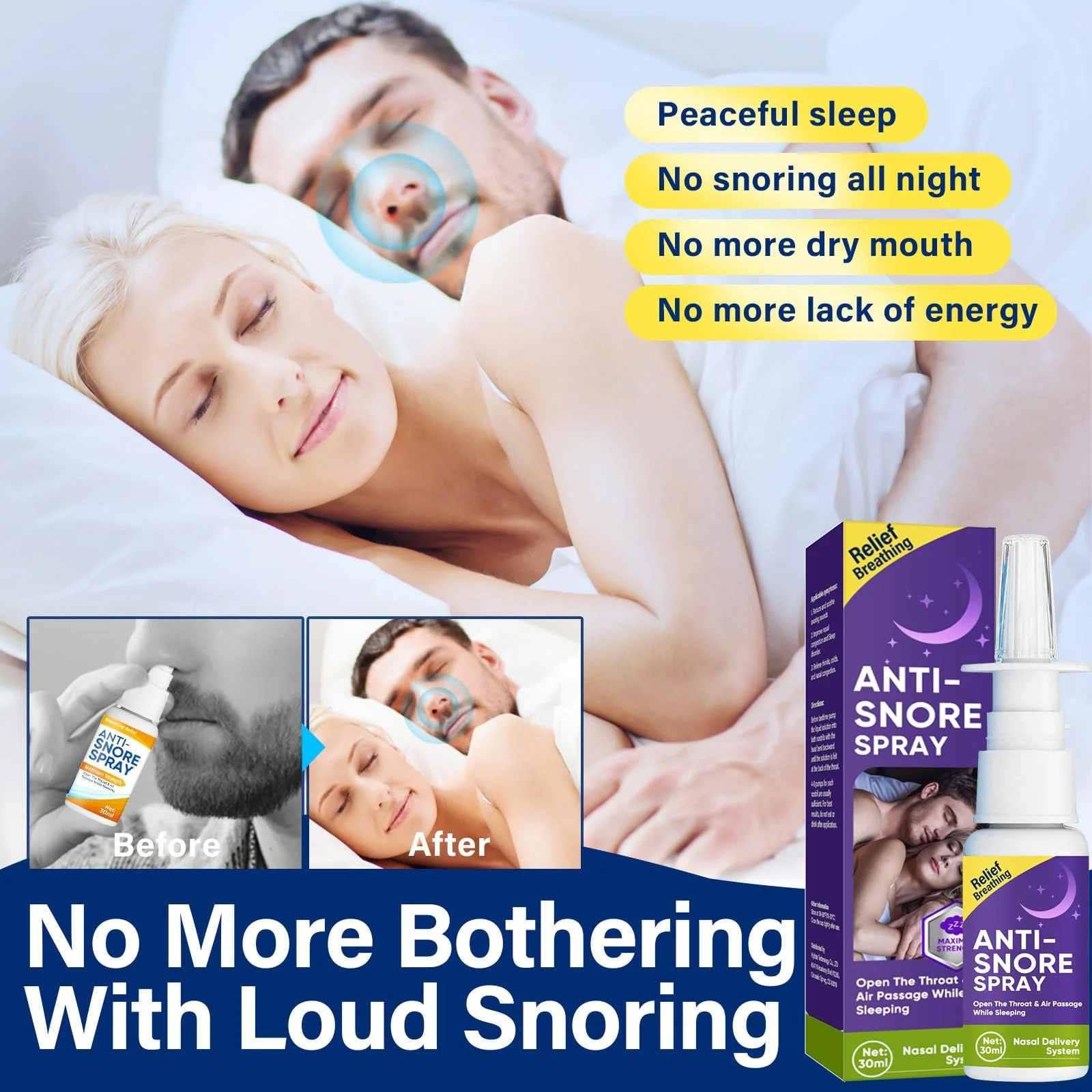 Спрей від хропіння Anti Snore, пристрій від хропіння, фото №4