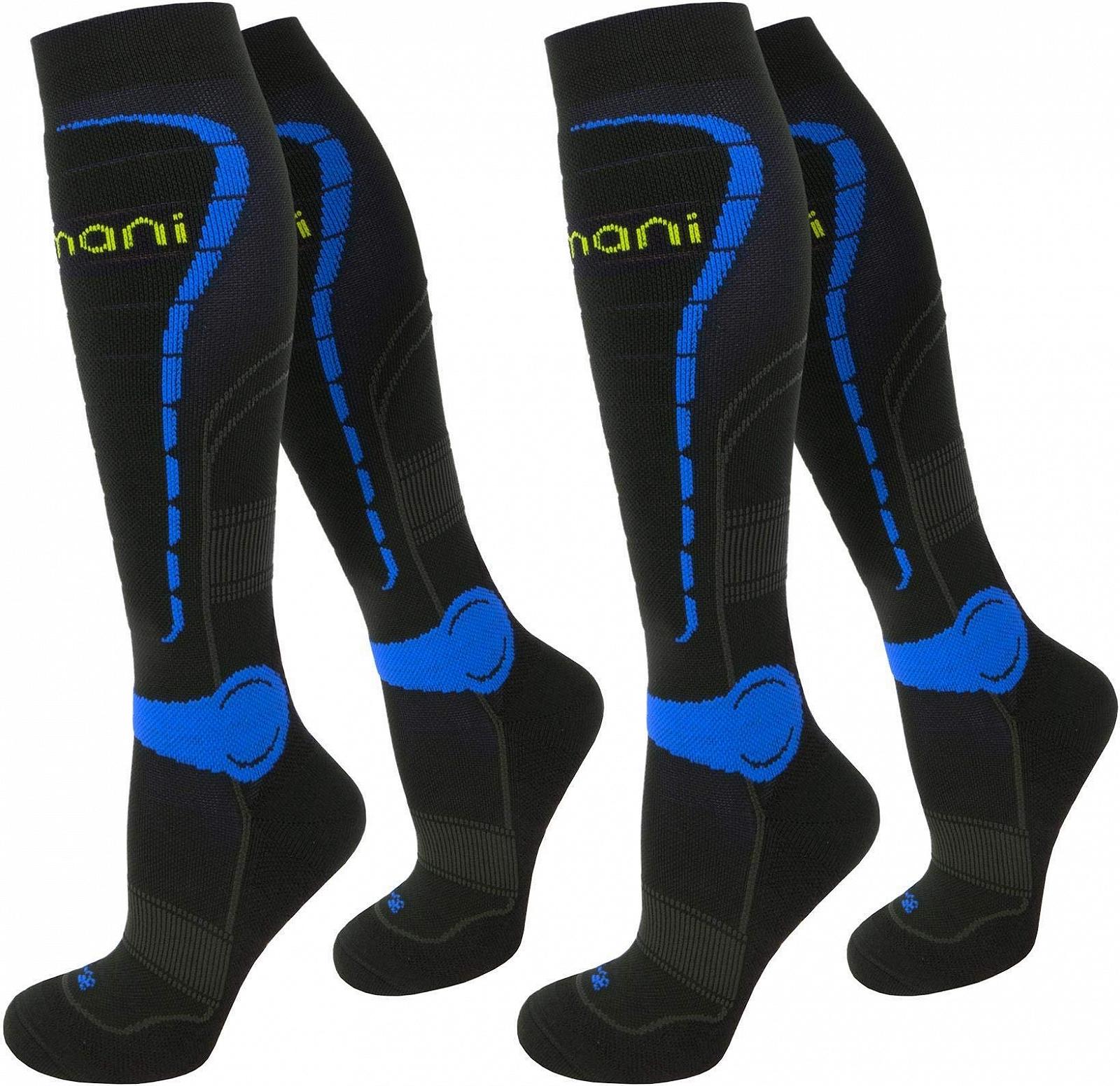 Компрессионные носки Normani, 2 пары для мужчин и женщин - дорожные носки до колен с функцией поддержки - ручная вязка, фото №1