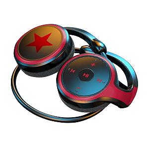 Навушники Bluetooth 5.0 Ear Hook Спортивні з мікрофоном для шумопригнічення Supports TF Card & FM Radio Стерео MP3 Безпровідні Red - Фото 1