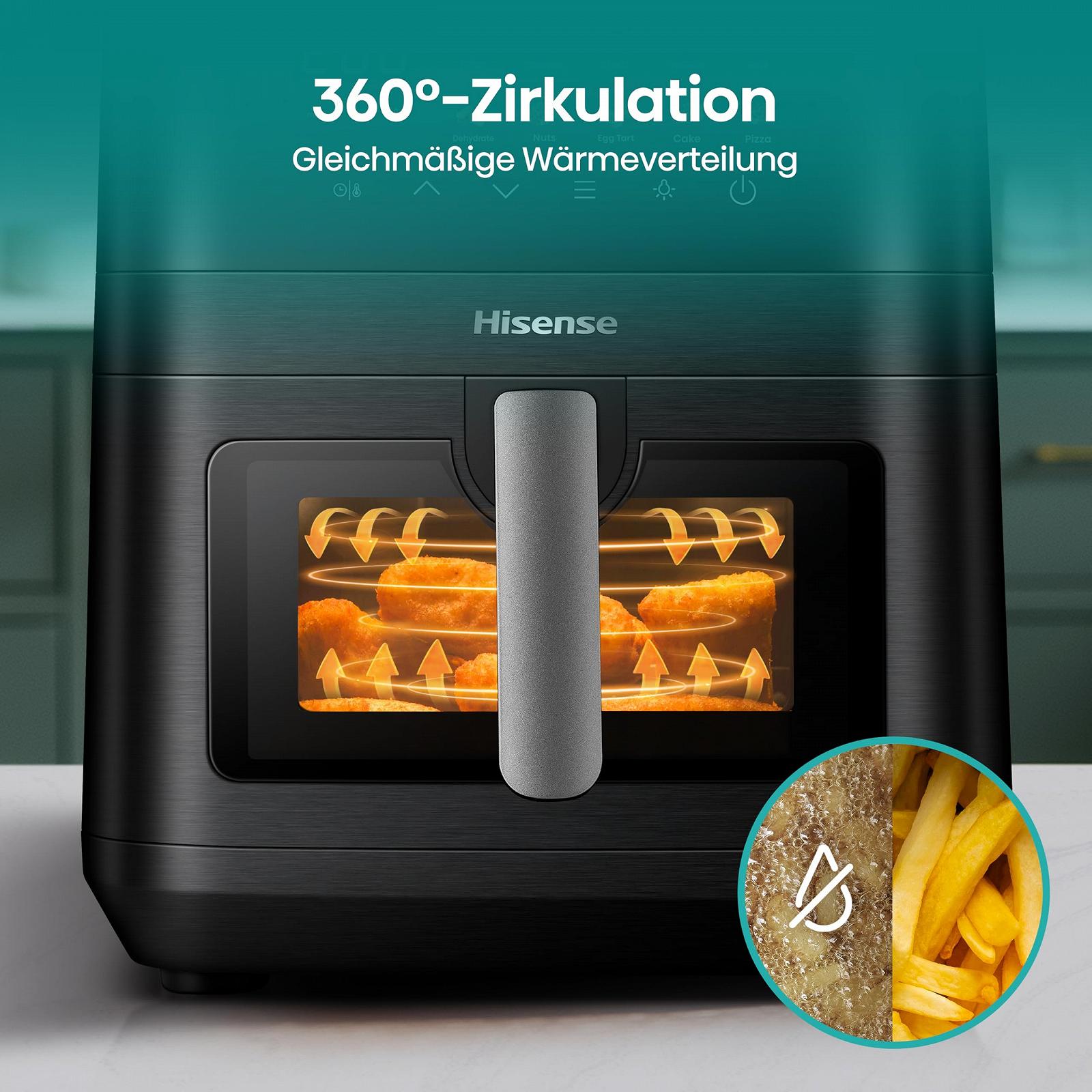 Мультипіч Hisense HAF2100DCD 2100 Вт 7.7 л 10 програм Black 40.1 x 31 x 35 см, фото №7 Мультипіч Hisense HAF2100DCD 2100 Вт 7.7 л 10 програм Black 40.1 x 31 x 35 см, фото №7