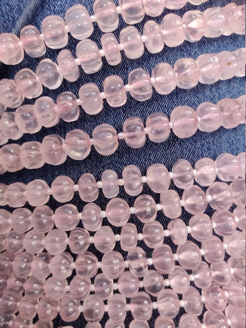 Бусины Розовый Кварц Натуральный Арбуз Гладкие 8 мм Розовый, фото №2