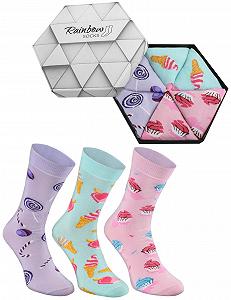 Шкарпетки Rainbow Socks - Жіночі/Чоловічі Кумедні Шкарпетки - 3 пари - Фото 1