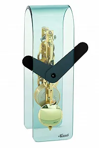 Настільний годинник Hermle Акрил Зелений Чорний 14-денний латунний привід 23 см - Фото 1