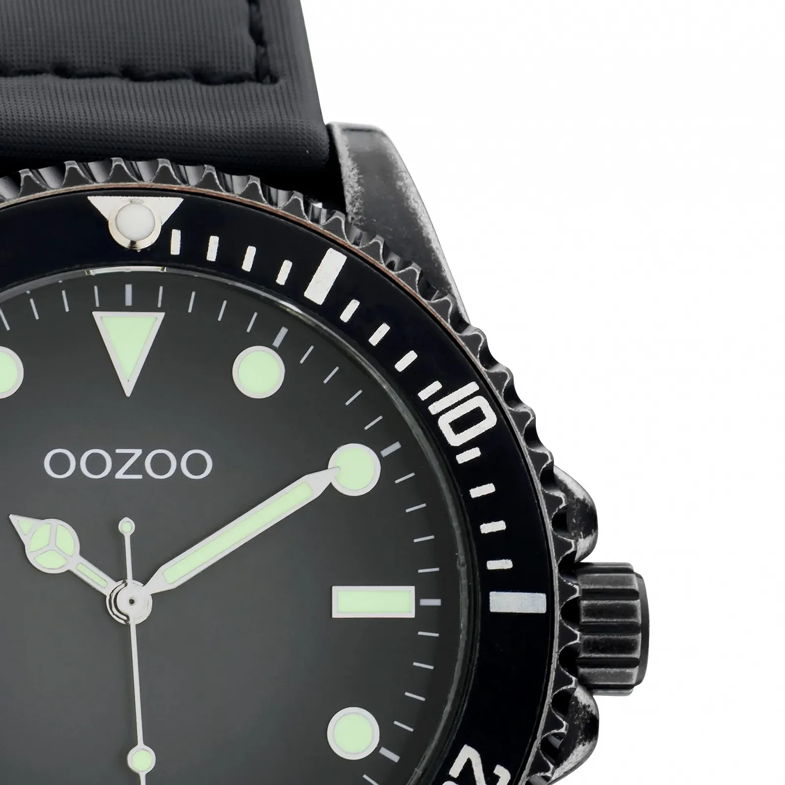 Чоловічий годинник Oozoo з прошитим нейлоновим ремінцем на липучці, діаметр 42 мм, фото №3