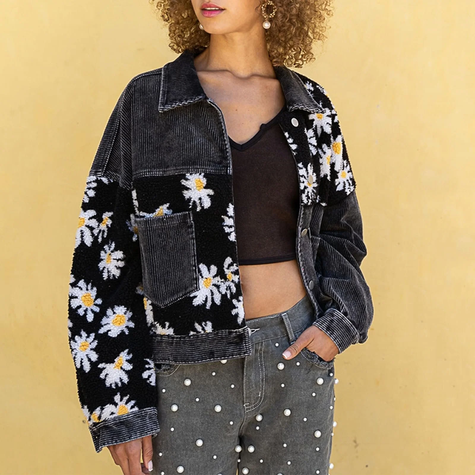 Жіноча Куртка Yoisdtxc Осінь Вельвет, фото №2