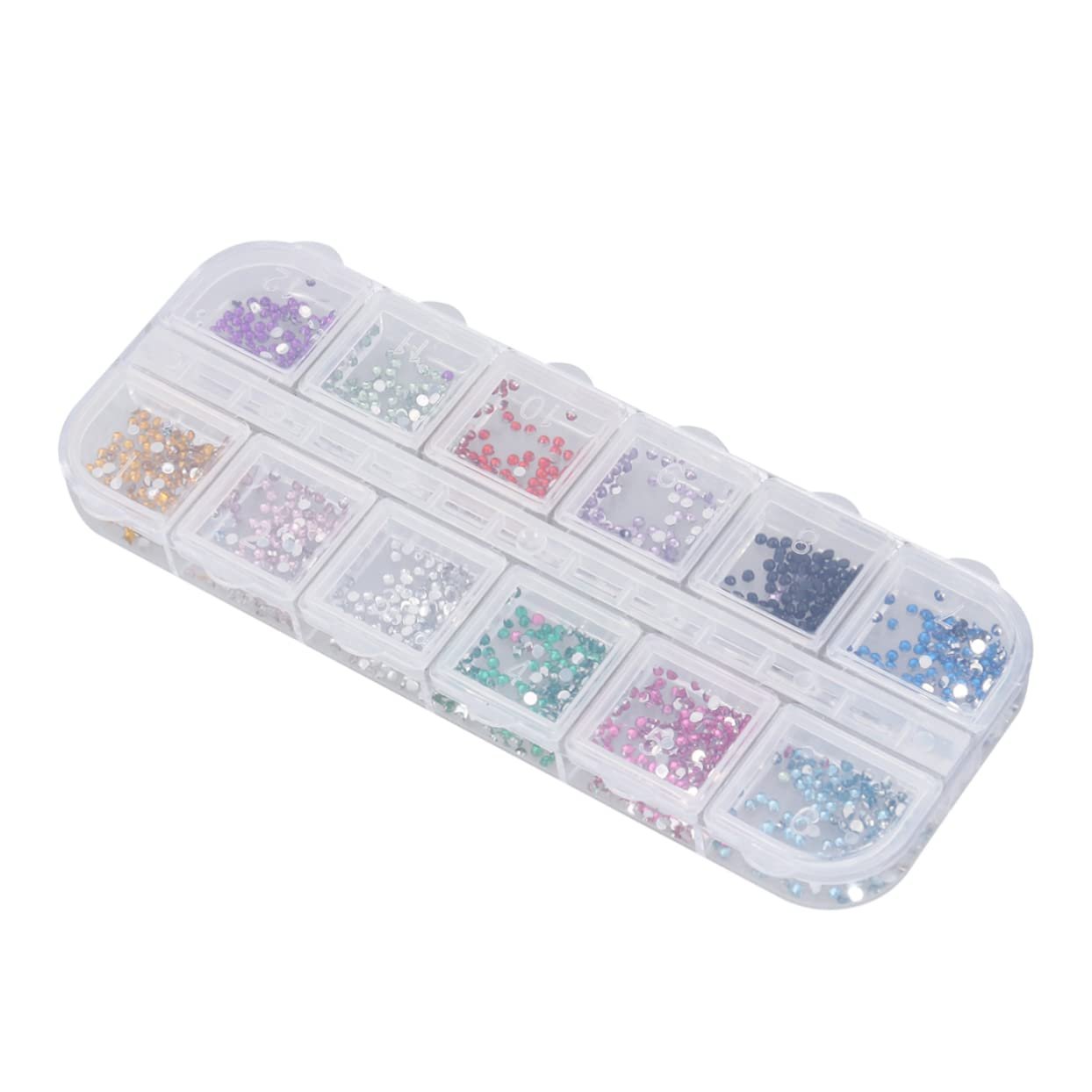 Блискітки для нігтів FRCOLOR кольорові прикраси для нігтів, прозора контейнерна упаковка, фото №5