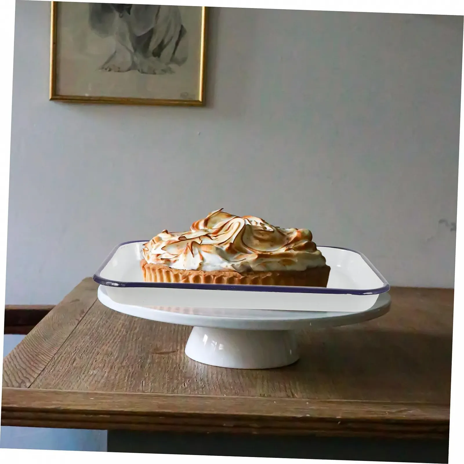 Форма для випікання Zerodeko емальована прямокутна термостійка біла, фото №3