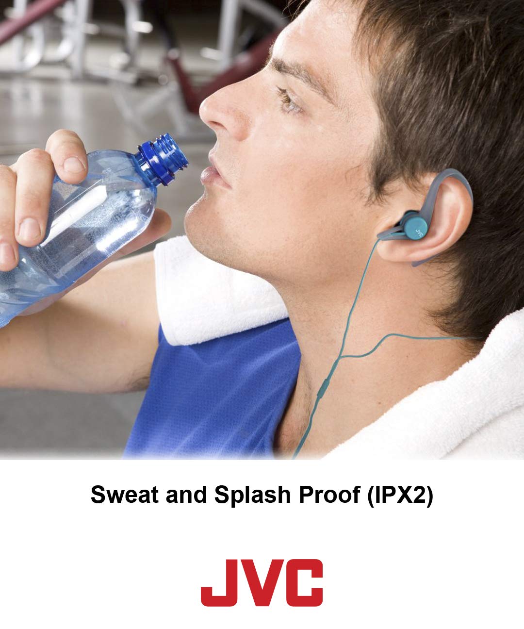 Наушники JVC HA-ECX20-G-E внутриканальные спортивные зелёные, фото №2