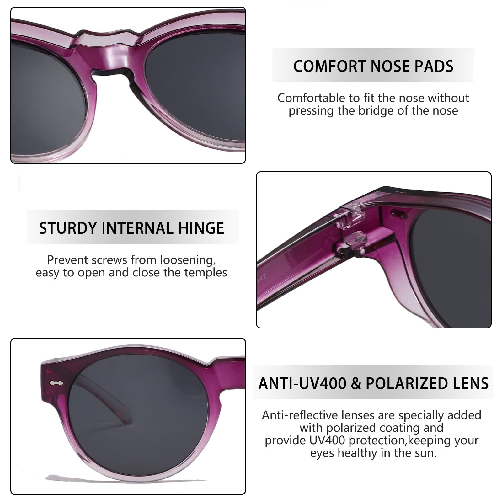 Солнцезащитные очки Long Keeper Polarised Over-Top Женские круглые, фото №5