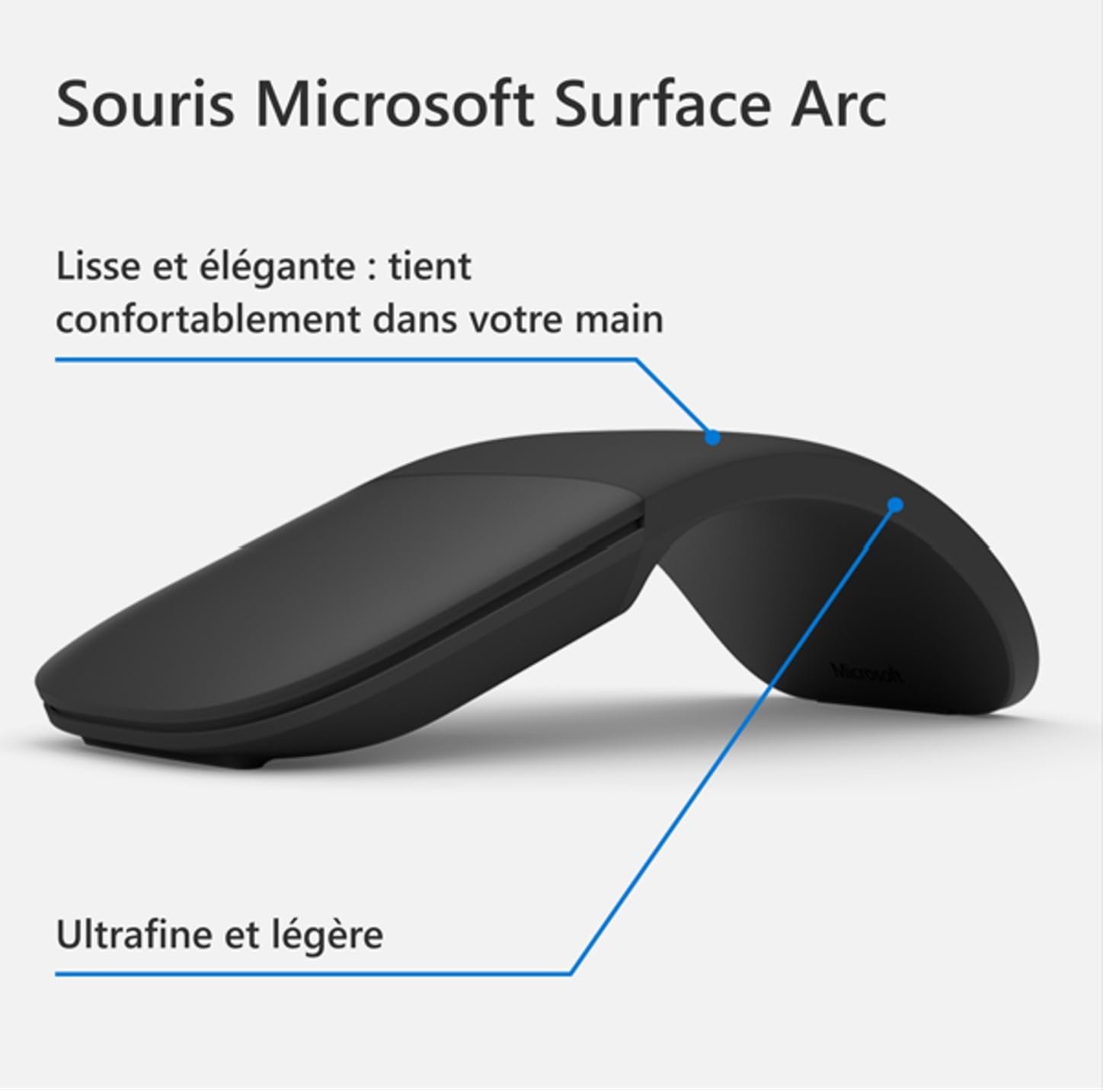 Мышь Microsoft Surface Arc Черная, фото №5