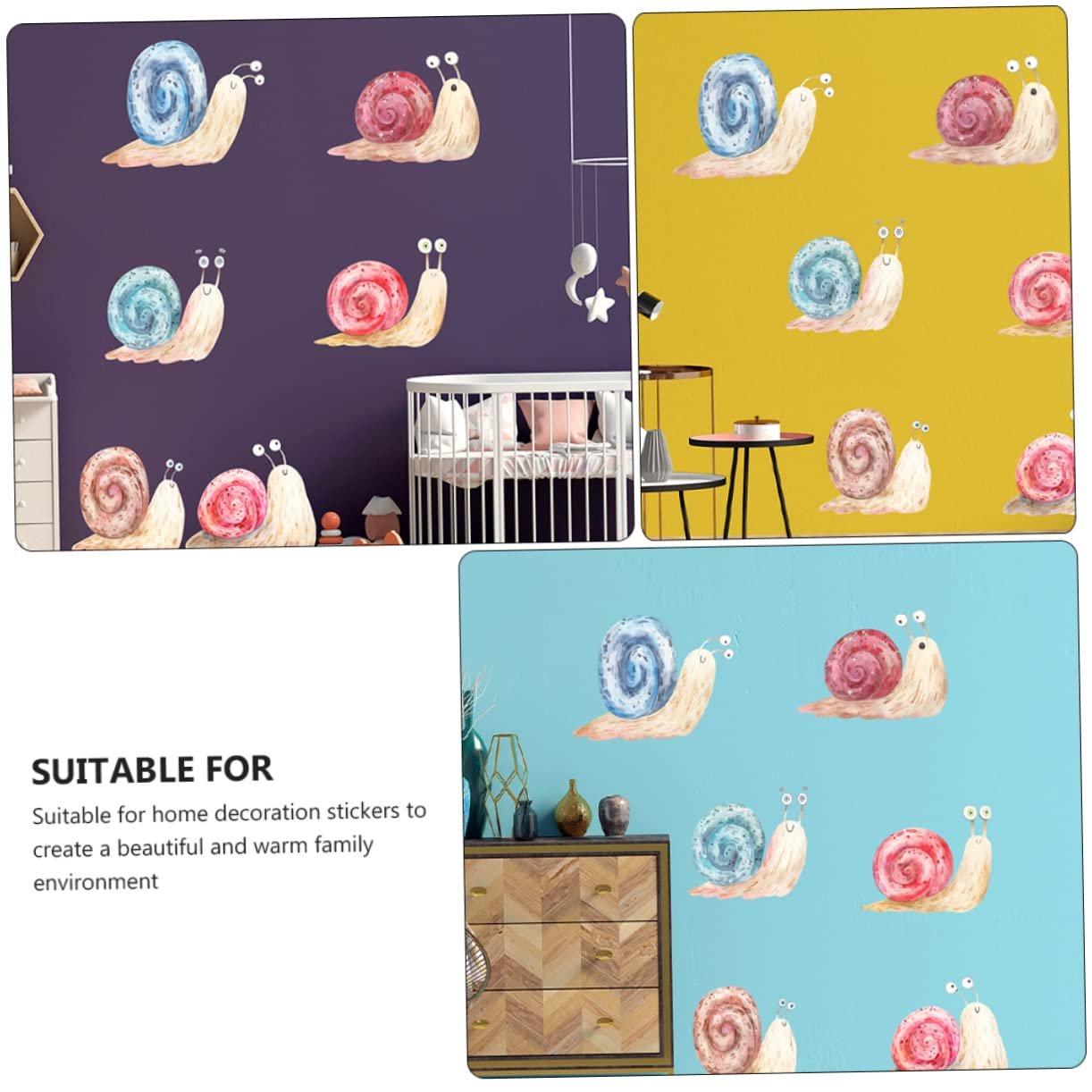 Наклейки на стену Homoyoyo Snail ПВХ 2 шт, фото №6