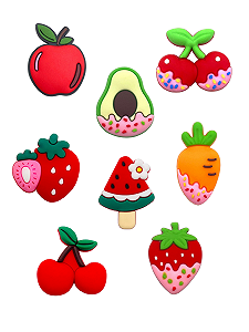 Джибітси фрукти fruits Jibbitz 8 шт аксесуари крокс прикраса Dz_133_3 - Фото 1