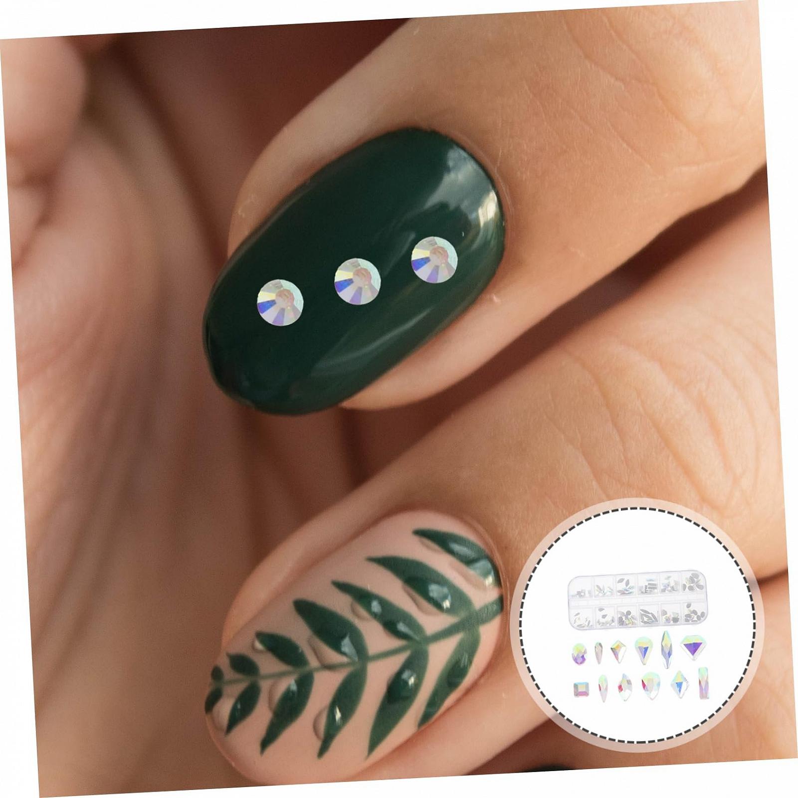 Подвески для ногтей Healvian Набор Плоские Прочный металл Подходящий размер Домашние стразы для дизайна ногтей Маникюр и рукоделие, фото №3