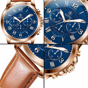 Годинник Taxau Чоловічий Business наручний годинник з датою та днем тижня Водонепроникний synthetic.ua - Фото 1