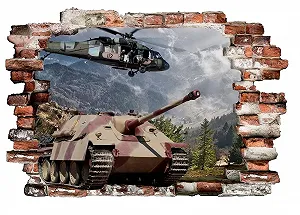 Наклейка на стіну Військовий танк 759 мм x 512 мм - Фото 1