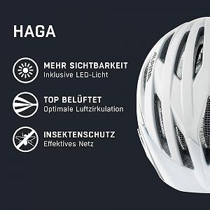 Шлем велосипедный городской ALPINA Haga с интегрированным светодиодным фонарем synthetic.ua - Фото 1