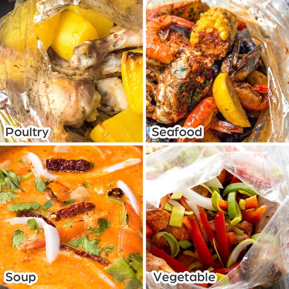 Мішки WRAPOK BPA Free для повільного приготування їжі або випікання Овальні чи Круглі Великі 33 x 53 см 3–8.5 Quarts - 2 упаковки (всього 20 мішків), фото №4