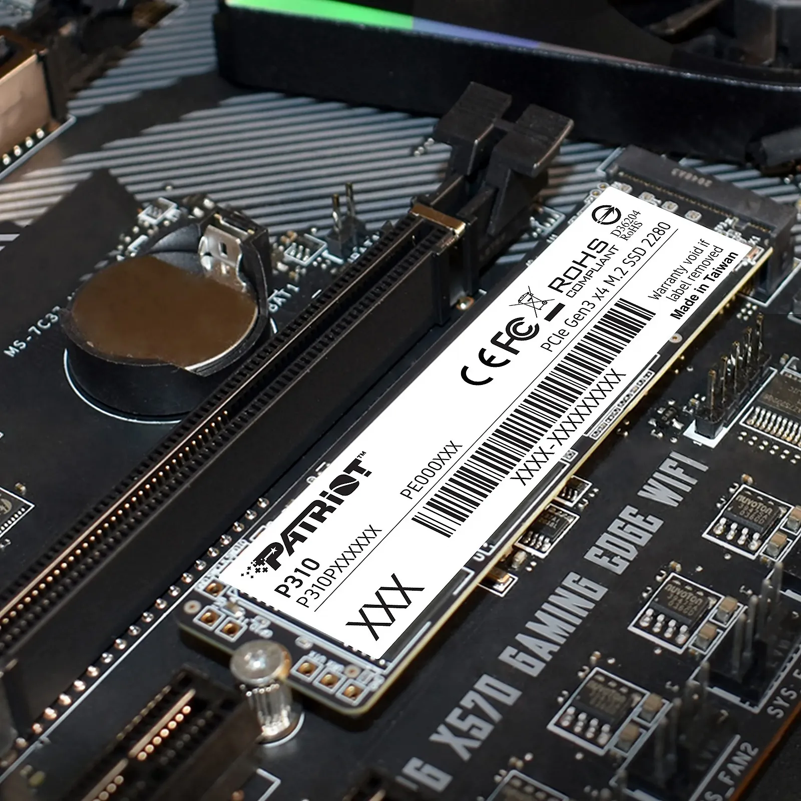 SSD-накопитель Patriot P310 M.2 PCIe Gen 3x4 960 ГБ 2280 NVMe, фото №7
