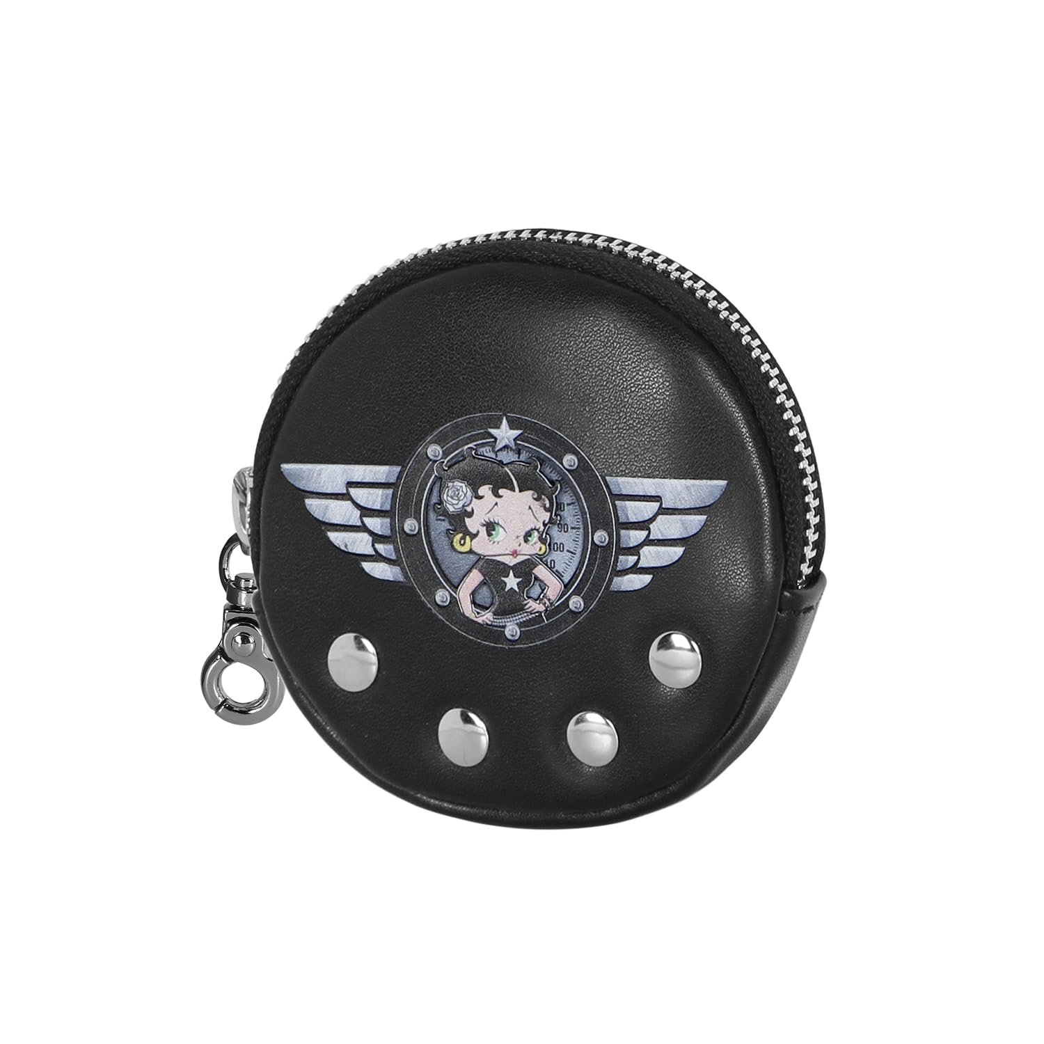 Кошелек Betty Boop Motor Love-Cookie - Черный, 8.7 x 8.7 см, черный, Cookie Wallet Motor Love, фото №1
