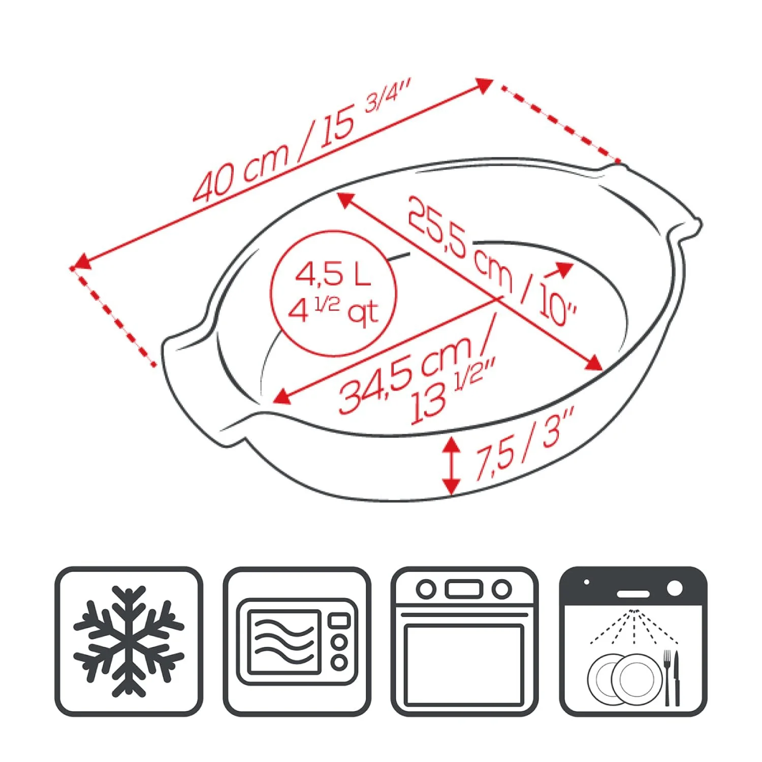 Форма для выпечки Peugeot P60602 керамическая, фото №4 Форма для выпечки Peugeot P60602 керамическая, фото №4