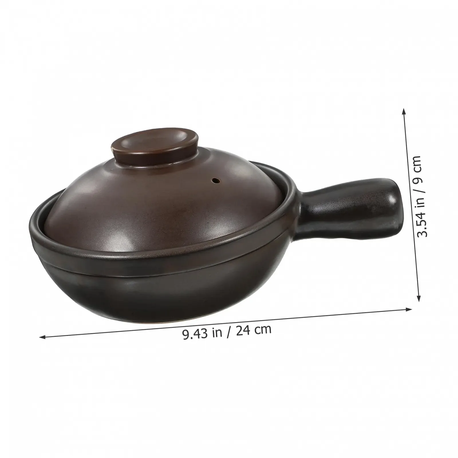 Керамічний Ківш NOLITOY з кришкою термостійкий для газових плит, фото №4