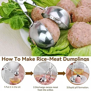 Набор ложек для тефтелей Meat Baller 304 Stainless Steel 2 шт. нержавеющая сталь synthetic.ua - Фото 1