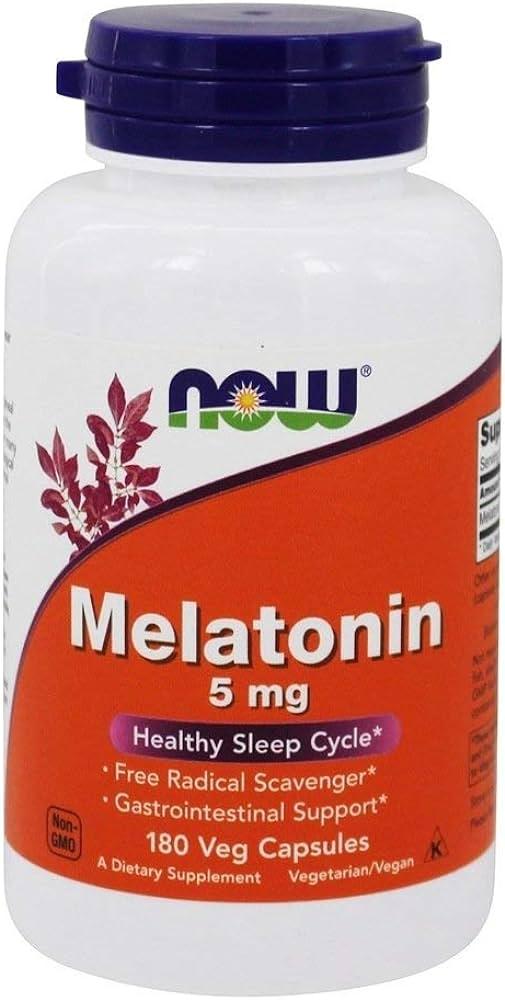 Мелатонин Now Melatonin 5 mg 180 caps, фото №1