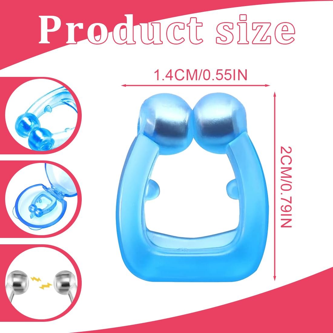 Кліпса проти хропіння Багаторазова 6 шт, фото №2 Кліпса проти хропіння Багаторазова 6 шт, фото №2