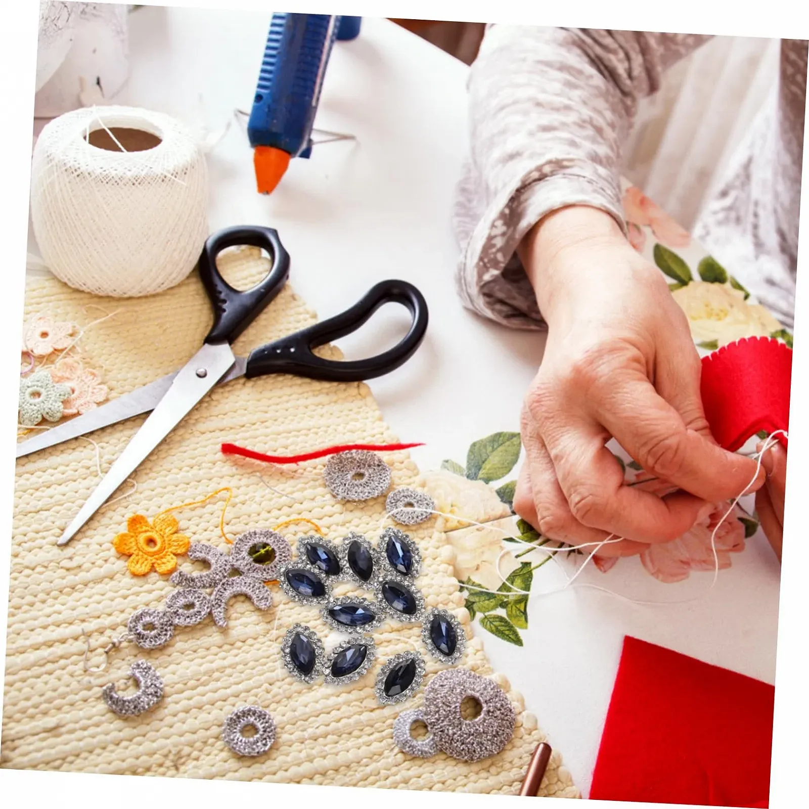 Прикраси BESTYASH Набір 10 шт. Стрази Плоскі Стрази Кристалічні намистини Пришивні, фото №6