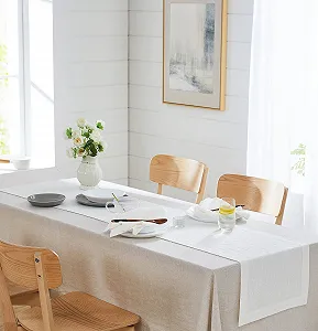 Скатертина-доріжка Berklan 55% European Flax 45% Cotton White 40 x 140 см ціна на synthetic.ua - Фото 1 Скатертина-доріжка Berklan 55% European Flax 45% Cotton White 40 x 140 см synthetic.ua - Фото 1