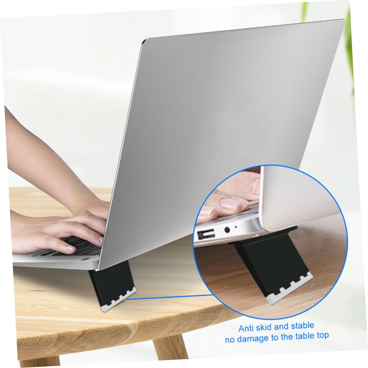 Подставка для ноутбука Портативная Маленькая 2 шт. Прочная Материал Складная Охлаждение Нескользящий дизайн, фото №7