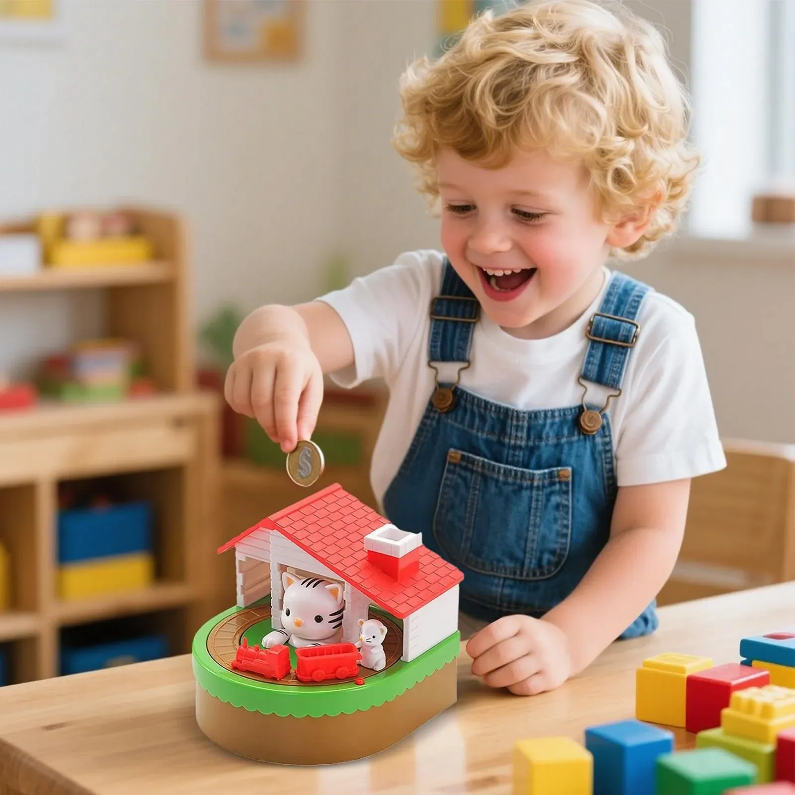 Скарбничка дитяча зі звуковим ефектом кошеняти інтерактивна, фото №2