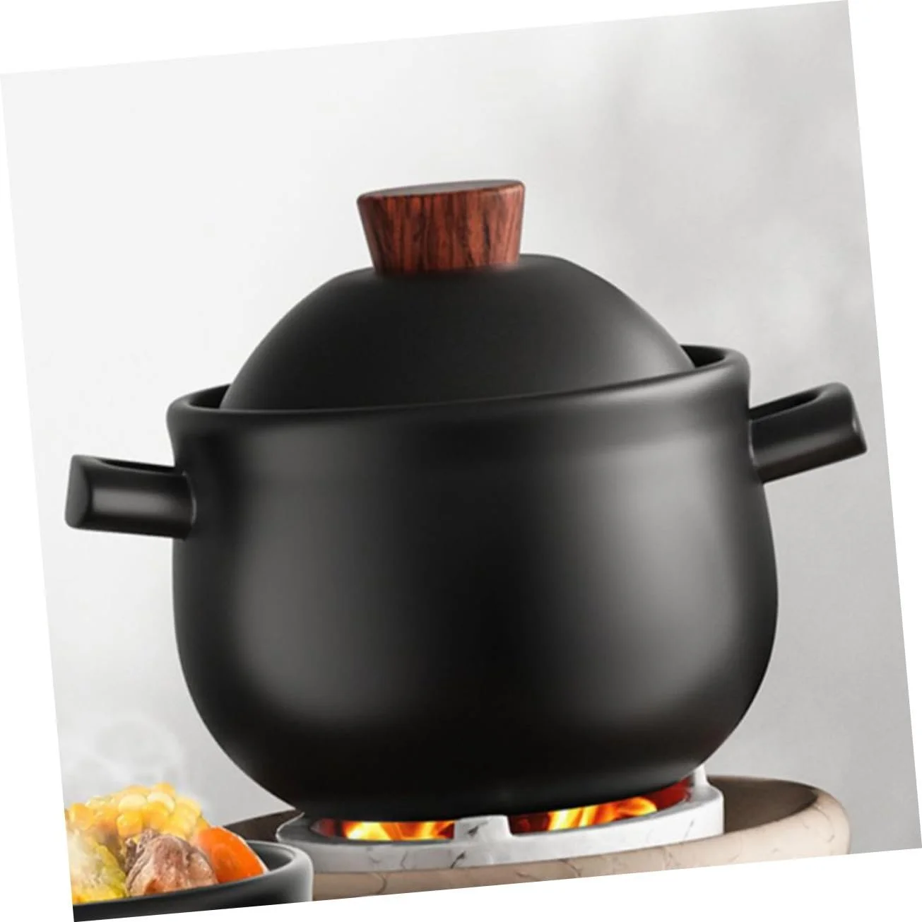 Кастрюля с крышкой Термостойкая и долговечная большая для супов риса и тушения для газовых плит, фото №4