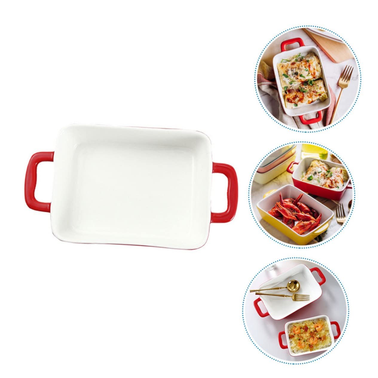 Форма для запекания BESTYASH керамическая прямоугольная для духовки и микроволновой печи, фото №8