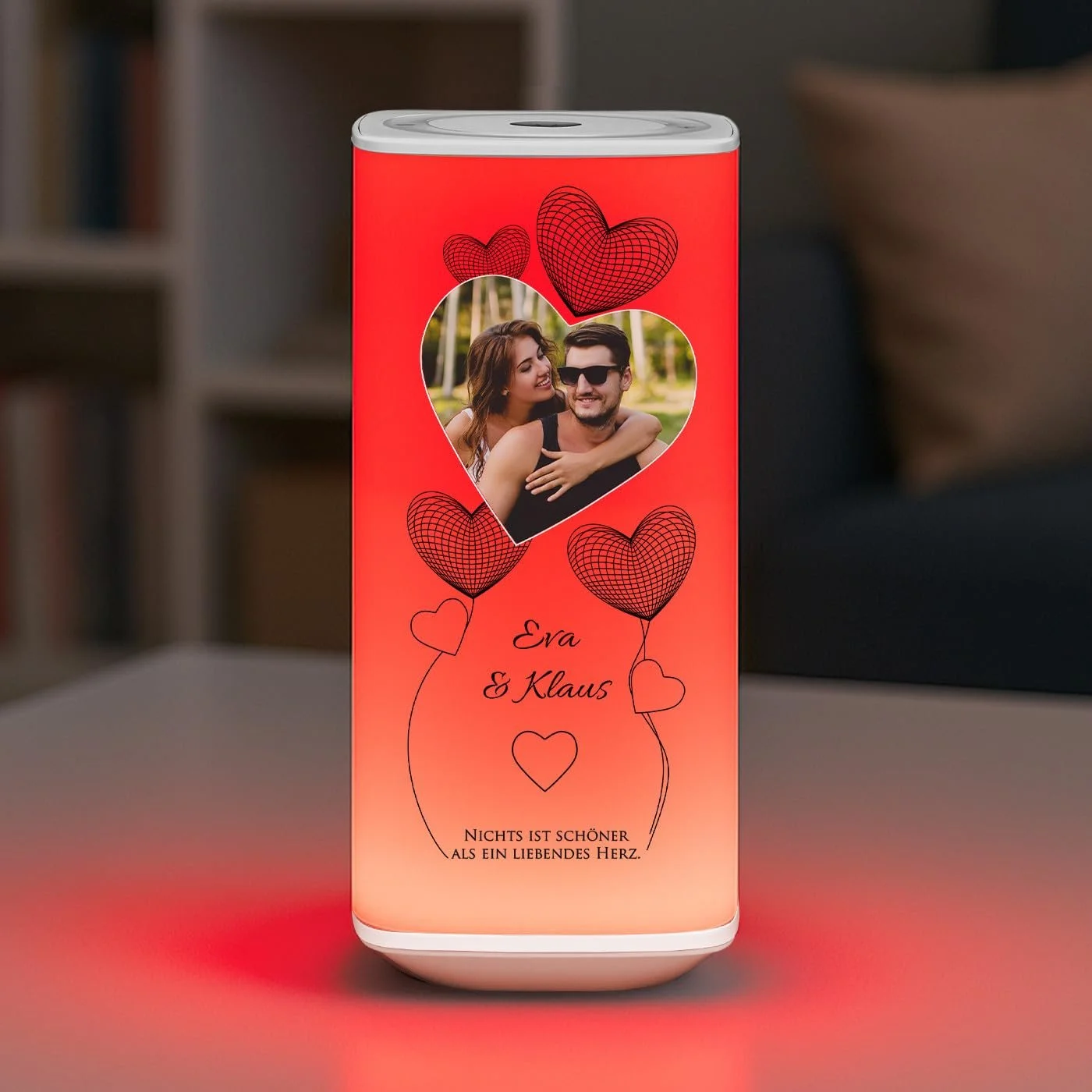 Настільна лампа Maverton сенсорна з пультом дистанційного керування нічник з принтом LED бездротова, фото №1