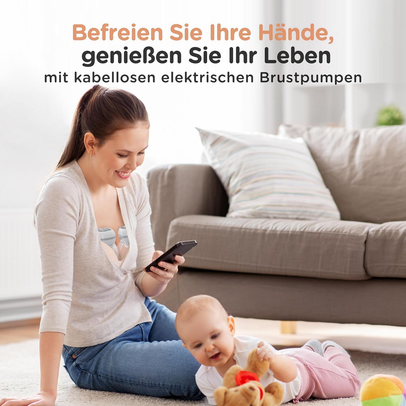 Молокоотсос электрический Jheppbay портативный, hands-free, 3 режима, 12 уровней, тихий (1 шт. в упаковке), фото №4 Молокоотсос электрический Jheppbay портативный, hands-free, 3 режима, 12 уровней, тихий (1 шт. в упаковке), фото №4