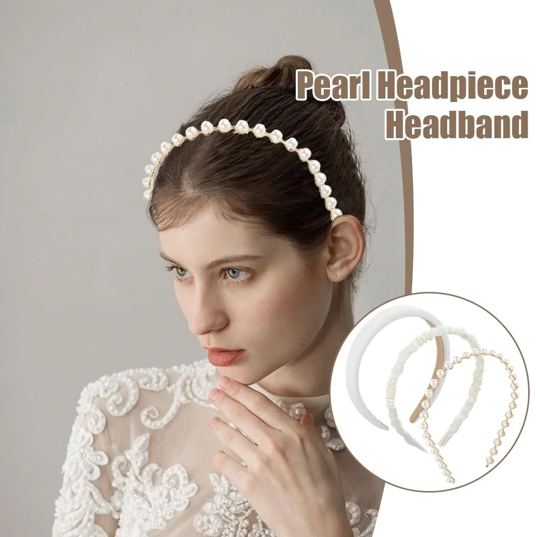 Набір жіночих обручів на голову 3 шт, фото №4