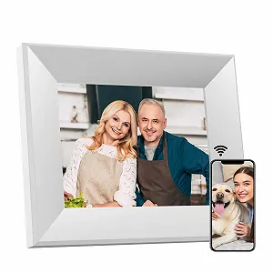 Цифровая фоторамка BWJBSW WiFi Smart Cloud 8 дюймов HD IPS Touchscreen 1280 x 800 16 GB Дерево - Фото 1