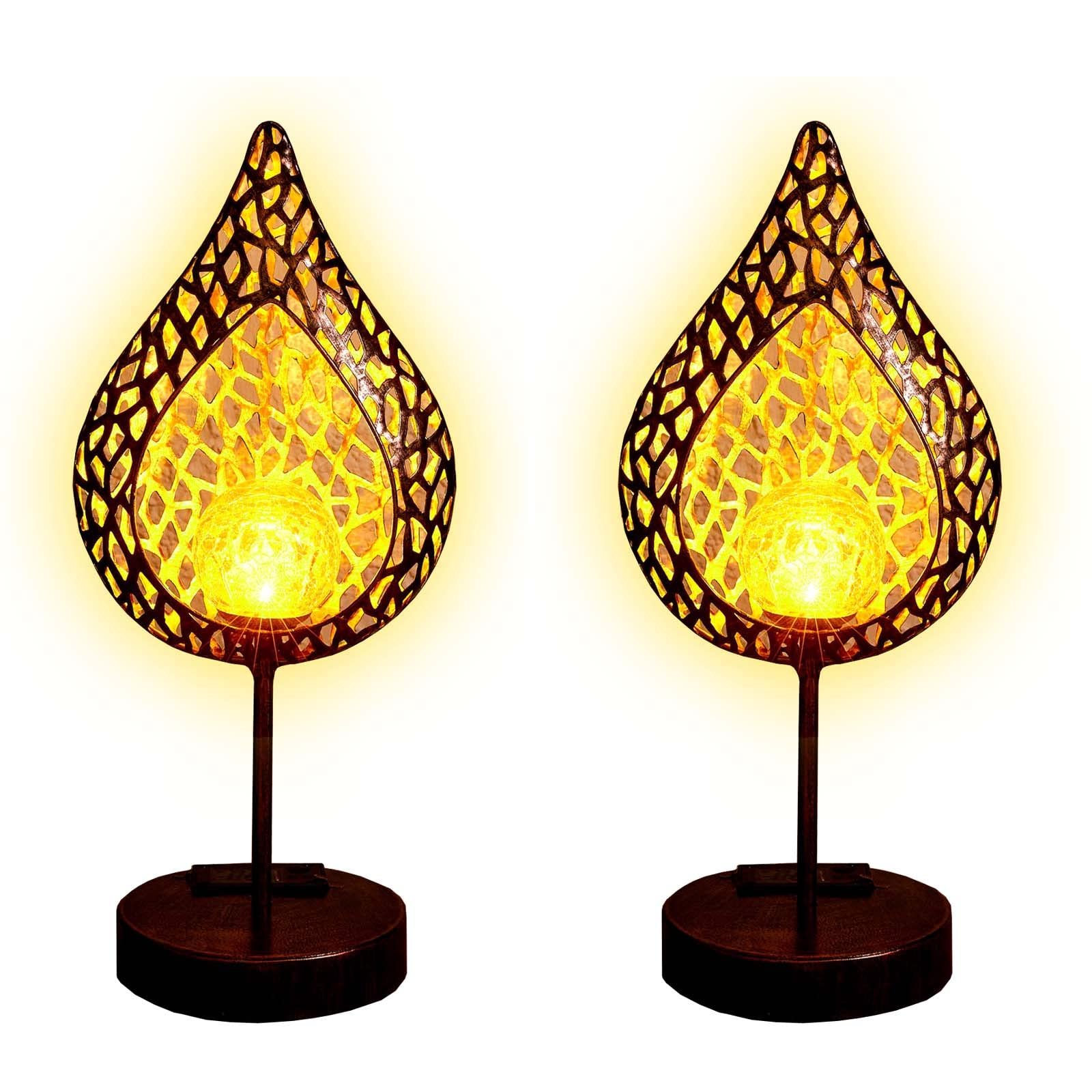 Настільна лампа HAC24 Solar на сонячній батареї металева 2 шт., фото №1