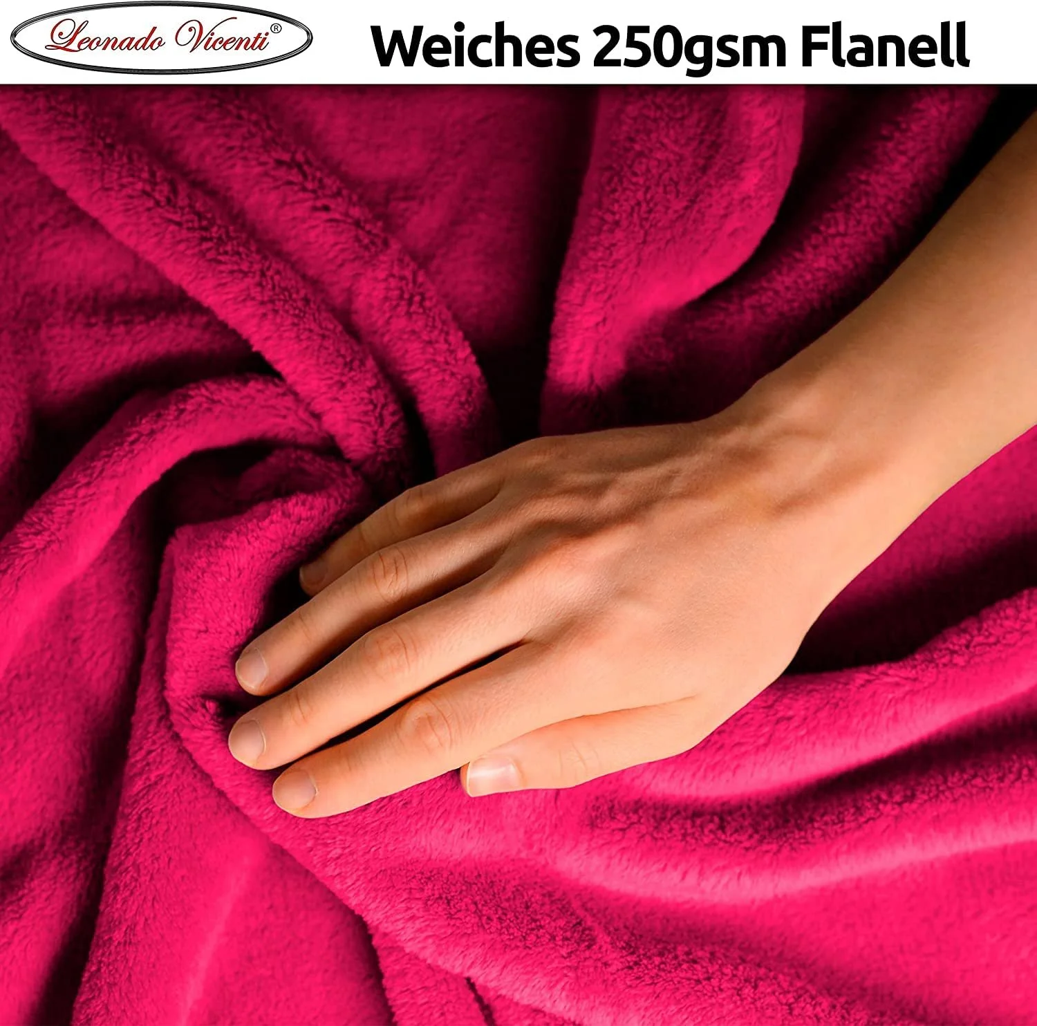 Покривало Leonado Vicenti Fluffy Cuddly 220 x 240 см Фланелева Однотонна Рожева, фото №7 Покривало Leonado Vicenti Fluffy Cuddly 220 x 240 см Фланелева Однотонна Рожева, фото №7